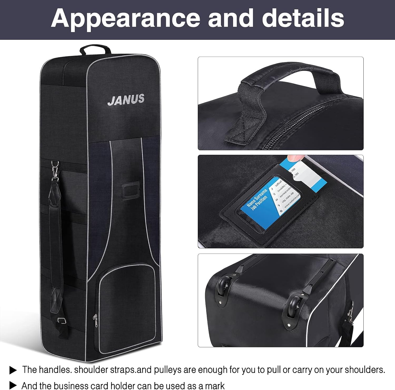 Golf Travel Bags,Golf Travel Bag Is 900D Heavy-Duty Oxford Waterproof Suitable for Shoulder Back or Hand Pull Golf Travel Bags for Airlines with Wheels,Travel Golf Bag,Golf Travel Cover Case