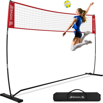 Volleyball Net, 12Ft/20Ft Portable Volleyball Net for Backyard - Adjustable Heig