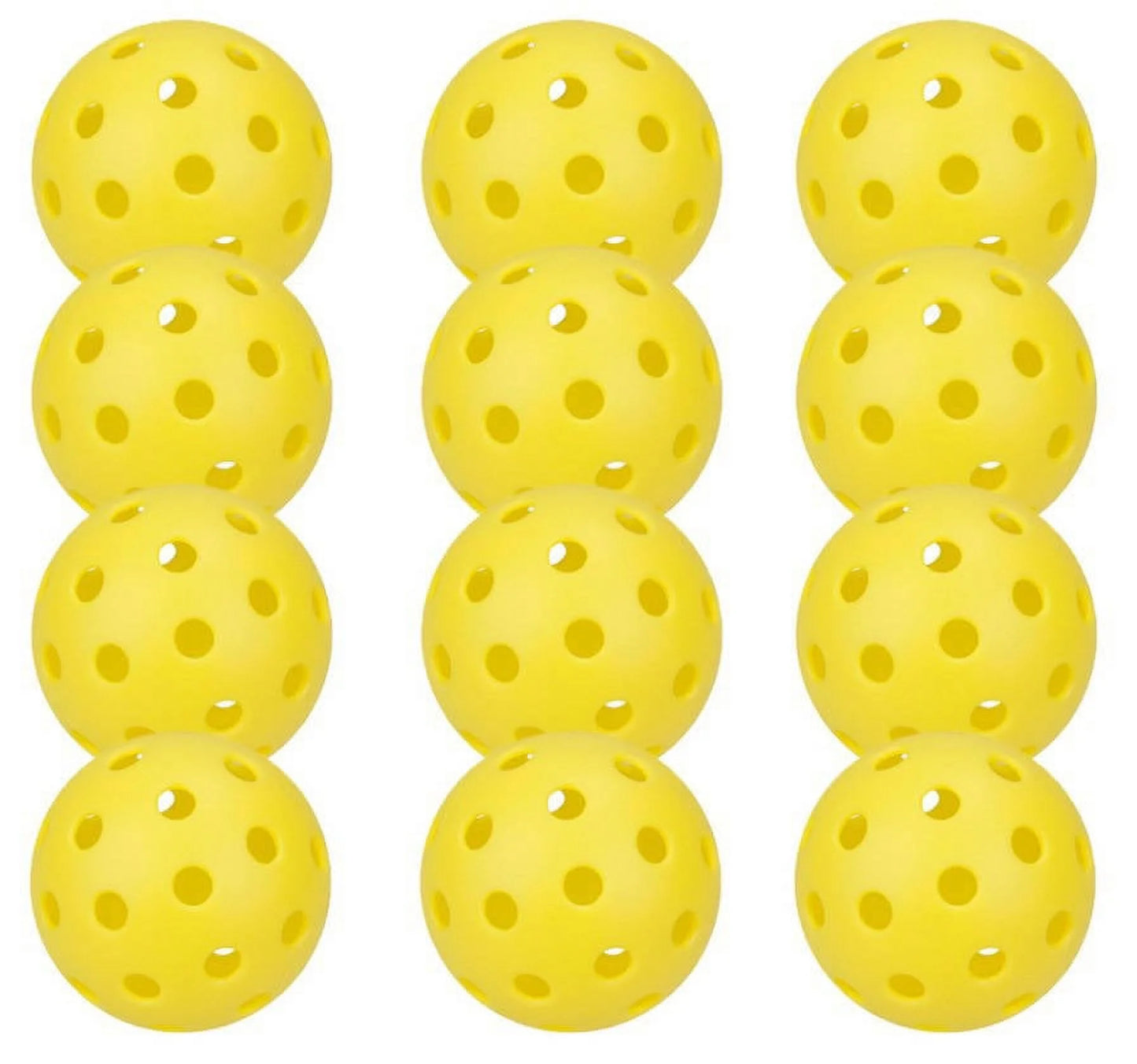 Sports Indoor Outdoor Play Pickleball 40 Hole, 4 Pack - USAPA Approved, Yellow