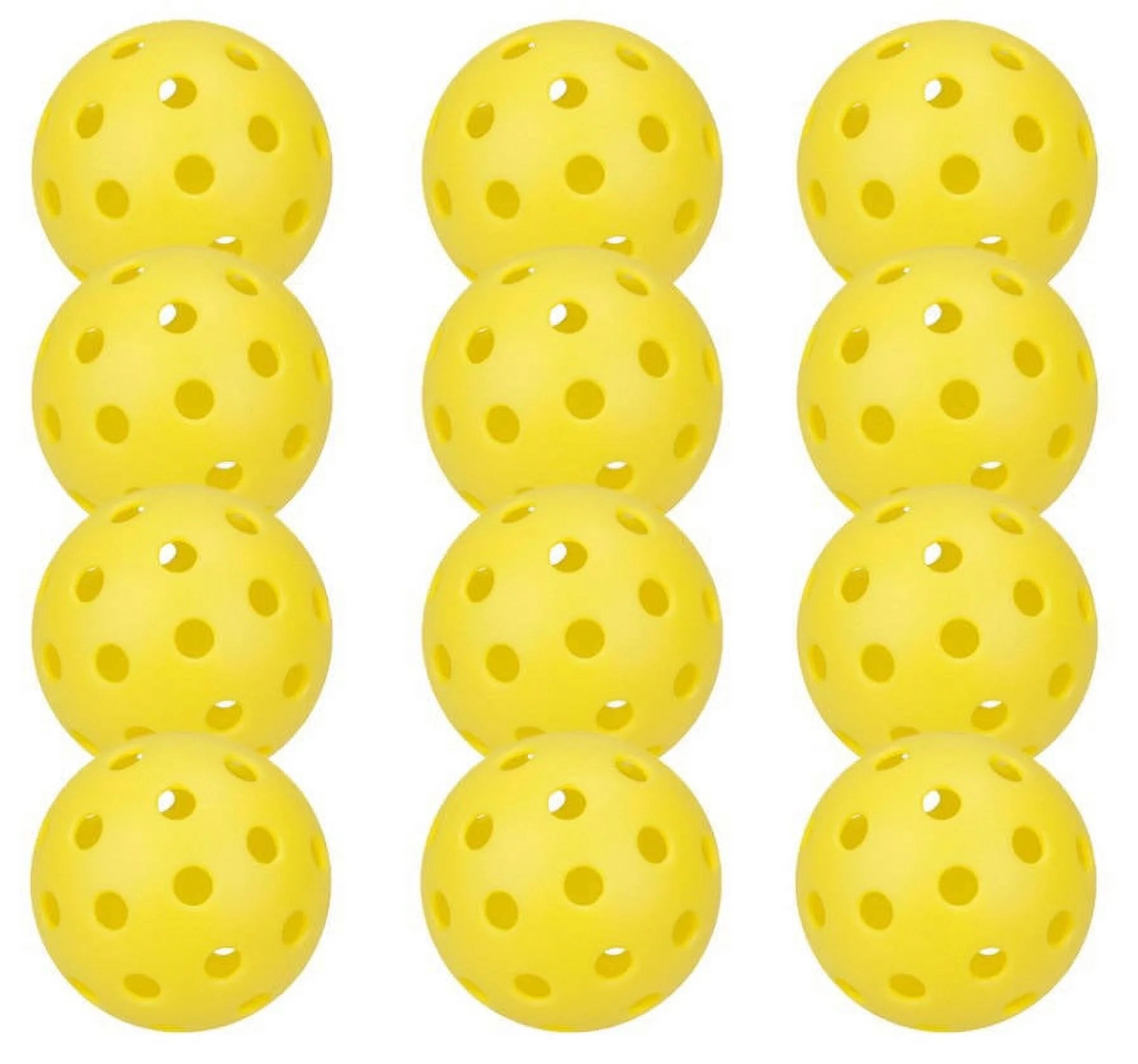 Sports Indoor Outdoor Play Pickleball 40 Hole, 4 Pack - USAPA Approved, Yellow