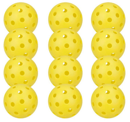 Sports Indoor Outdoor Play Pickleball 40 Hole, 4 Pack - USAPA Approved, Yellow