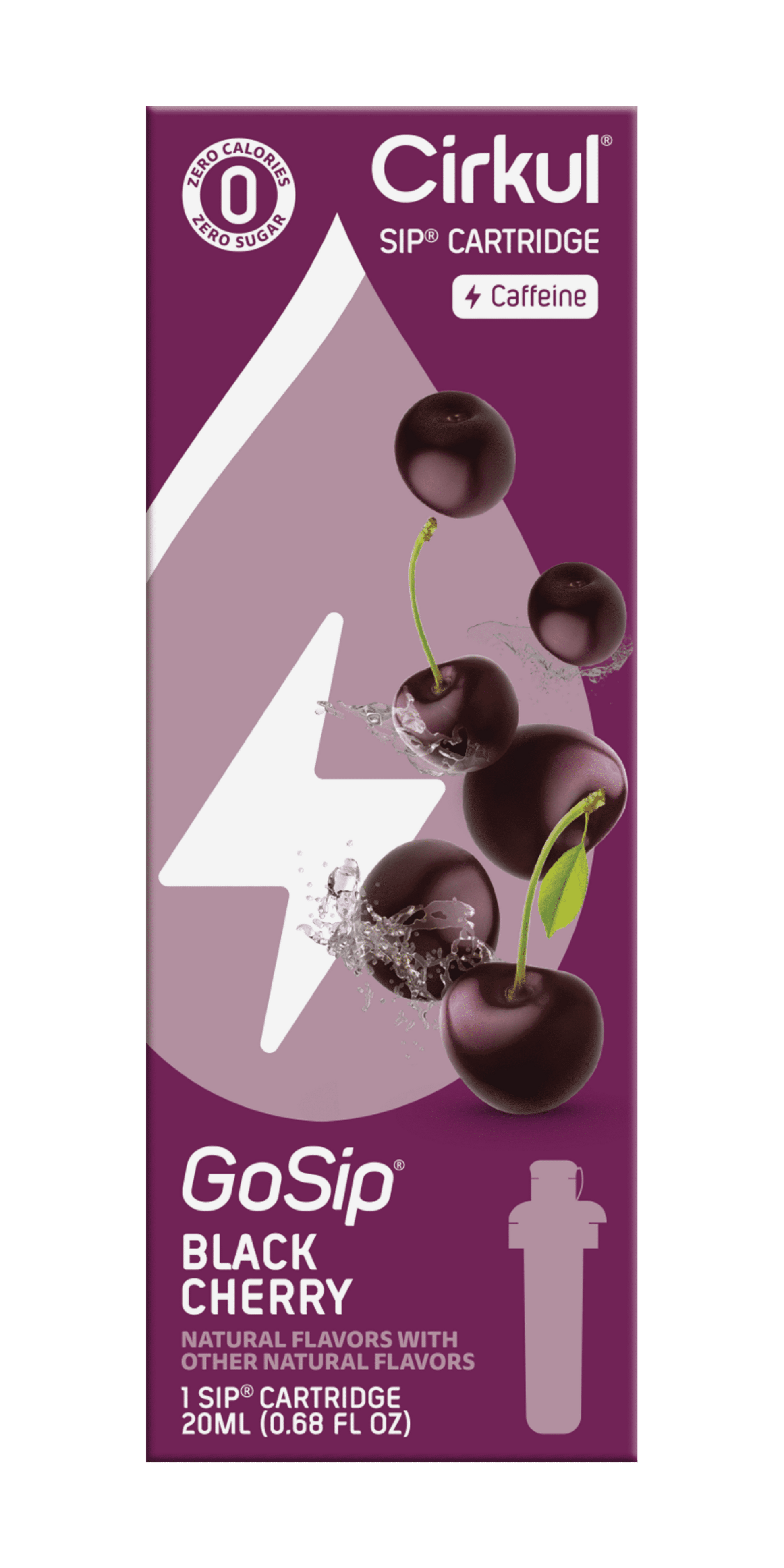 Gosip Black Cherry Flavor Cartridge, Drink Mix, 1-Pack