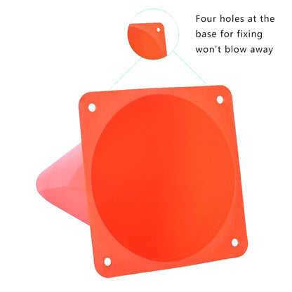 9 Inch Orange Traffic Cones, Plastic Sports Cones, Soccer Training Cones for Outdoor Activity & Festive Events (Sets of 10/15/ 20)