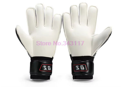 Size 7-10 Professional Soccer Goalkeeper Gloves Black Goalie Football Gloves Luvas De Goleiro Man Training Latex Gloves S142