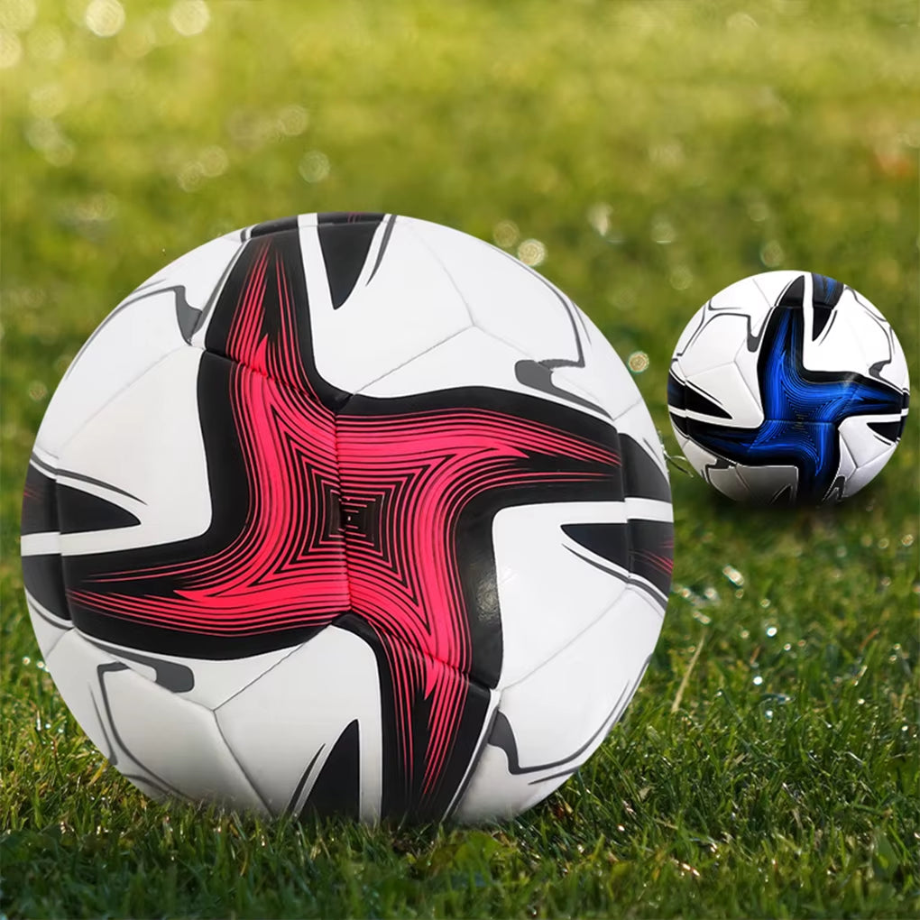 League Match Soccer Ball with Machine Stitched Panels Soft PVC Cover for Smooth Handling Football