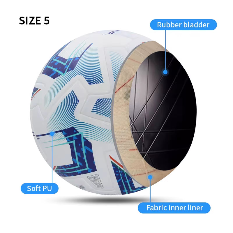 Soccer Ball Professional Standard Official Size 5 Seamless Football Soft PU Wear Resistant High Quality Match Training Balls