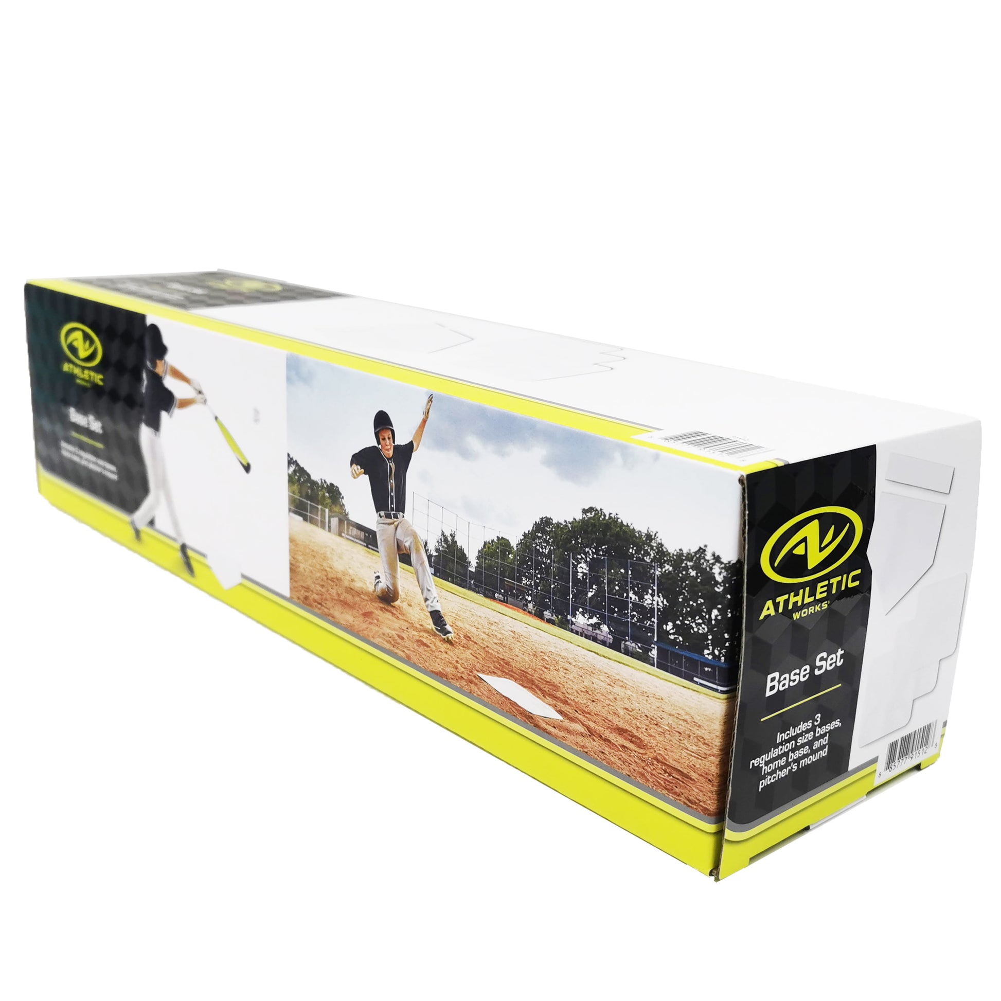 Throw down Baseball Base Set, White Rubber, 3 Lb