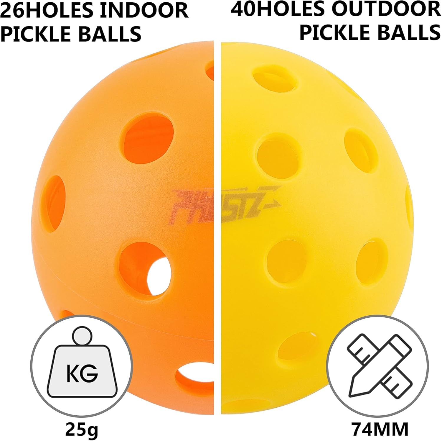 Pickleball Paddles and Ball Set - Pickleball Set 2 Wooden Paddles with 2 Balls & 1 Carry Bag, 9-Ply Basswood Pickleball Rackets, Safe Edge Guard, Wood Pickleball Paddle 2 Pack for Beginner