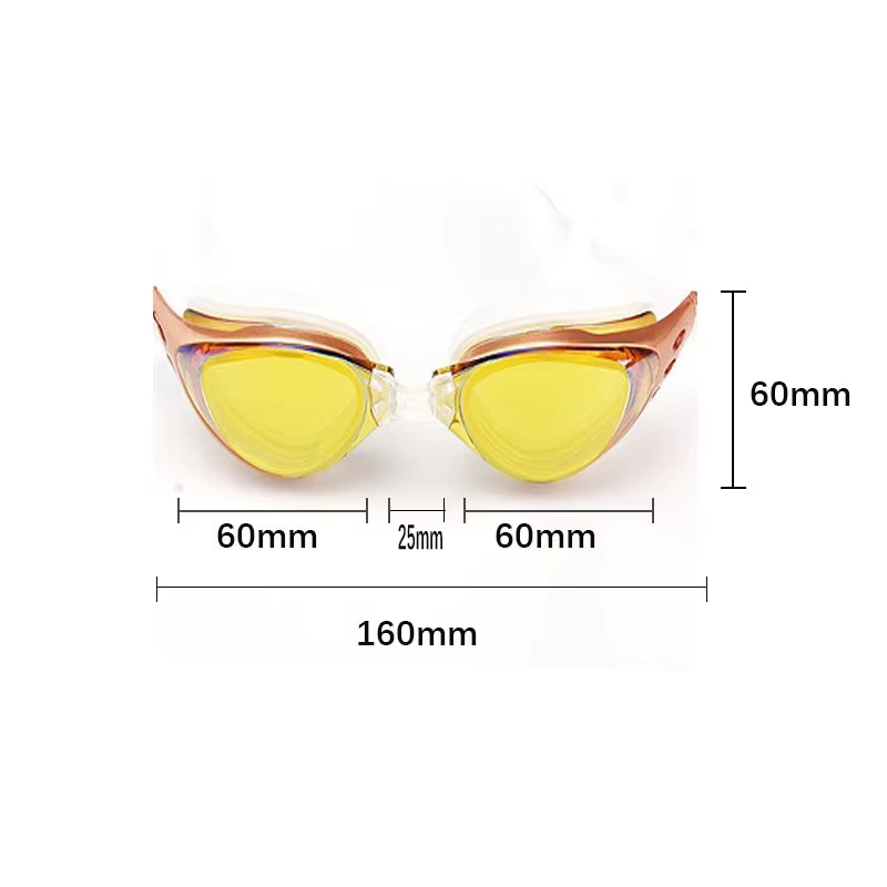 Electroplated Swimming Goggles anti Fog Adult Swimming Goggles Waterproof Silicone Swimming Goggles Set Adjustable