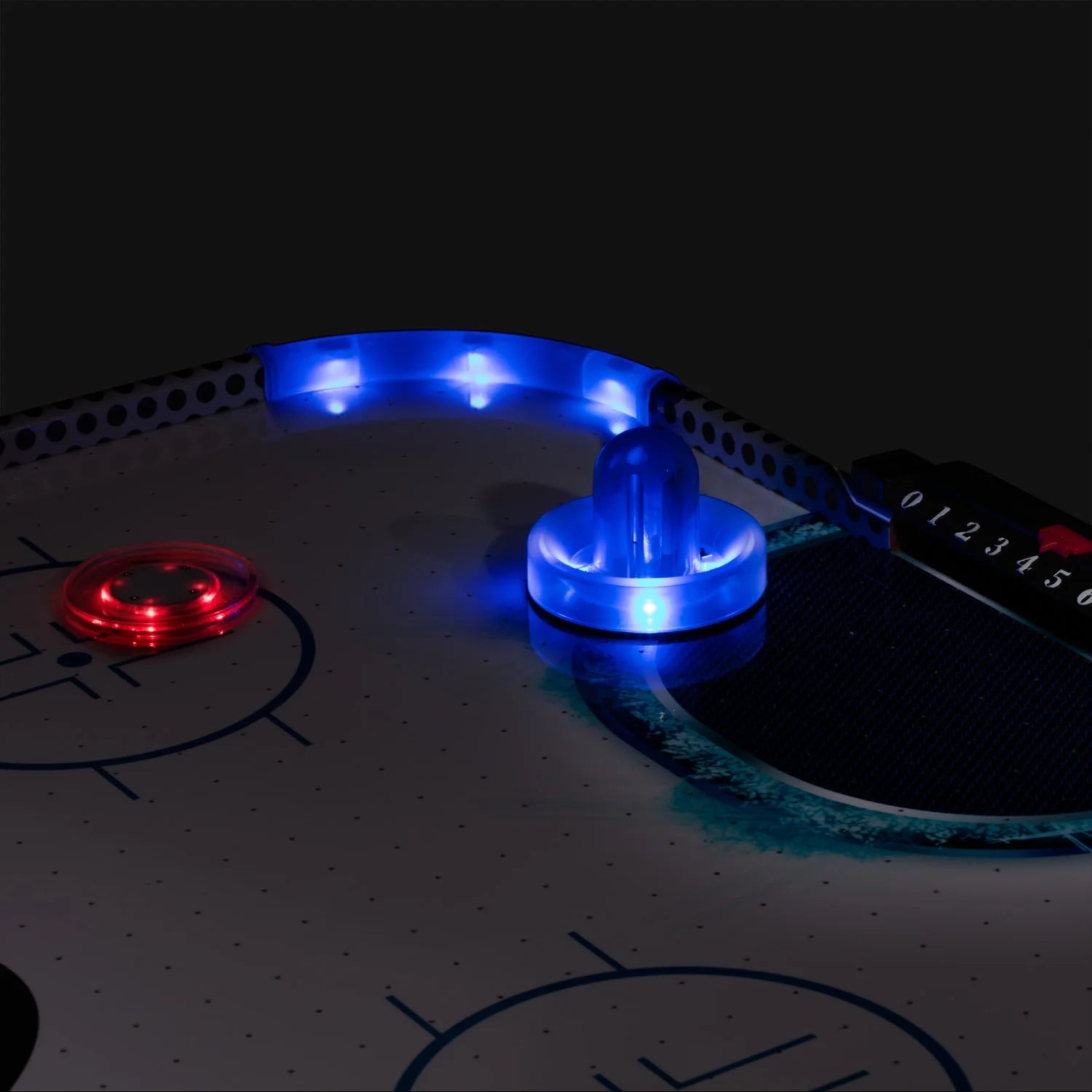 Air Hockey Table with Two Led Pushers and LED Puck, 54 In