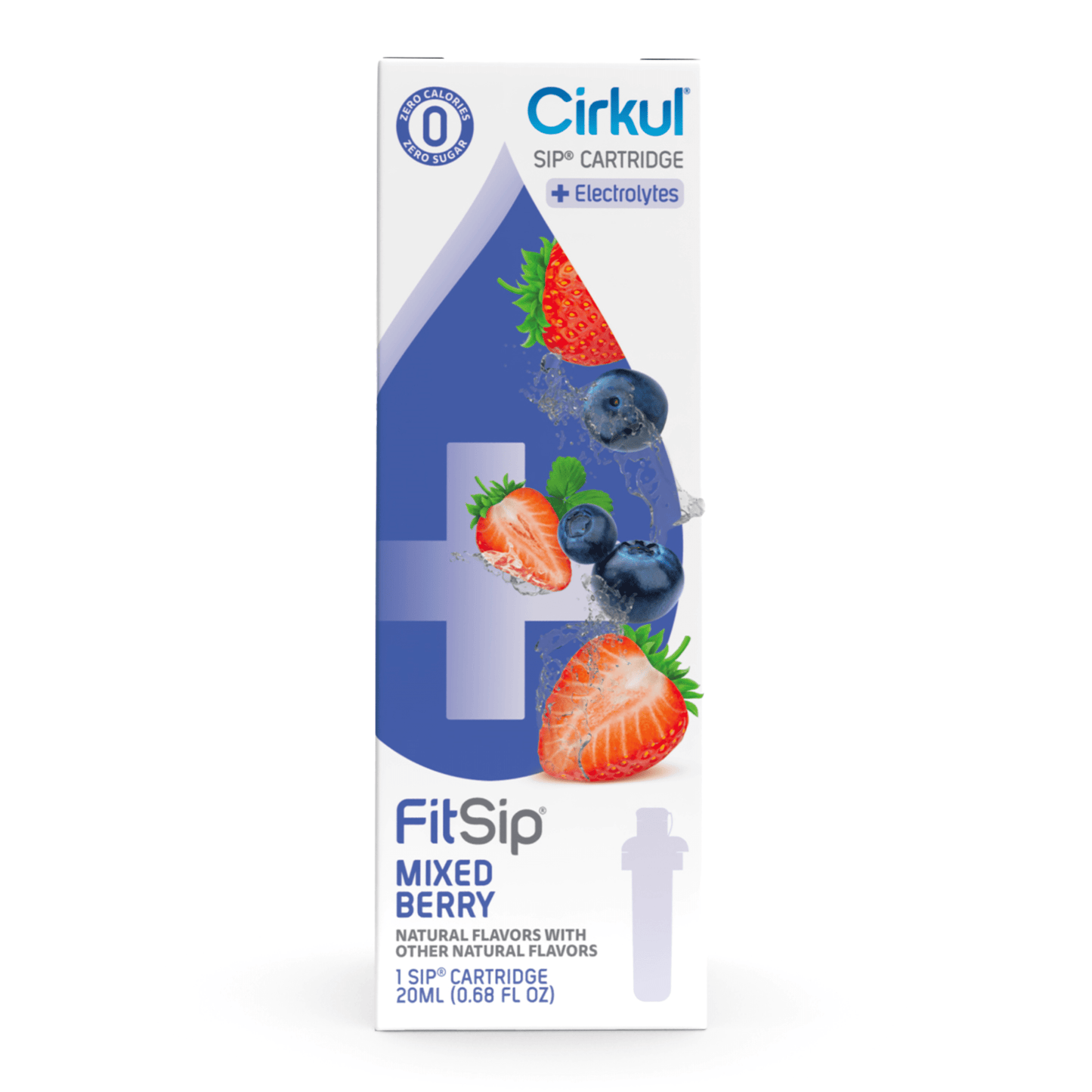(2 Pack)  Fitsip Mixed Berry Flavor Cartridge, Drink Mix, 1-Pack