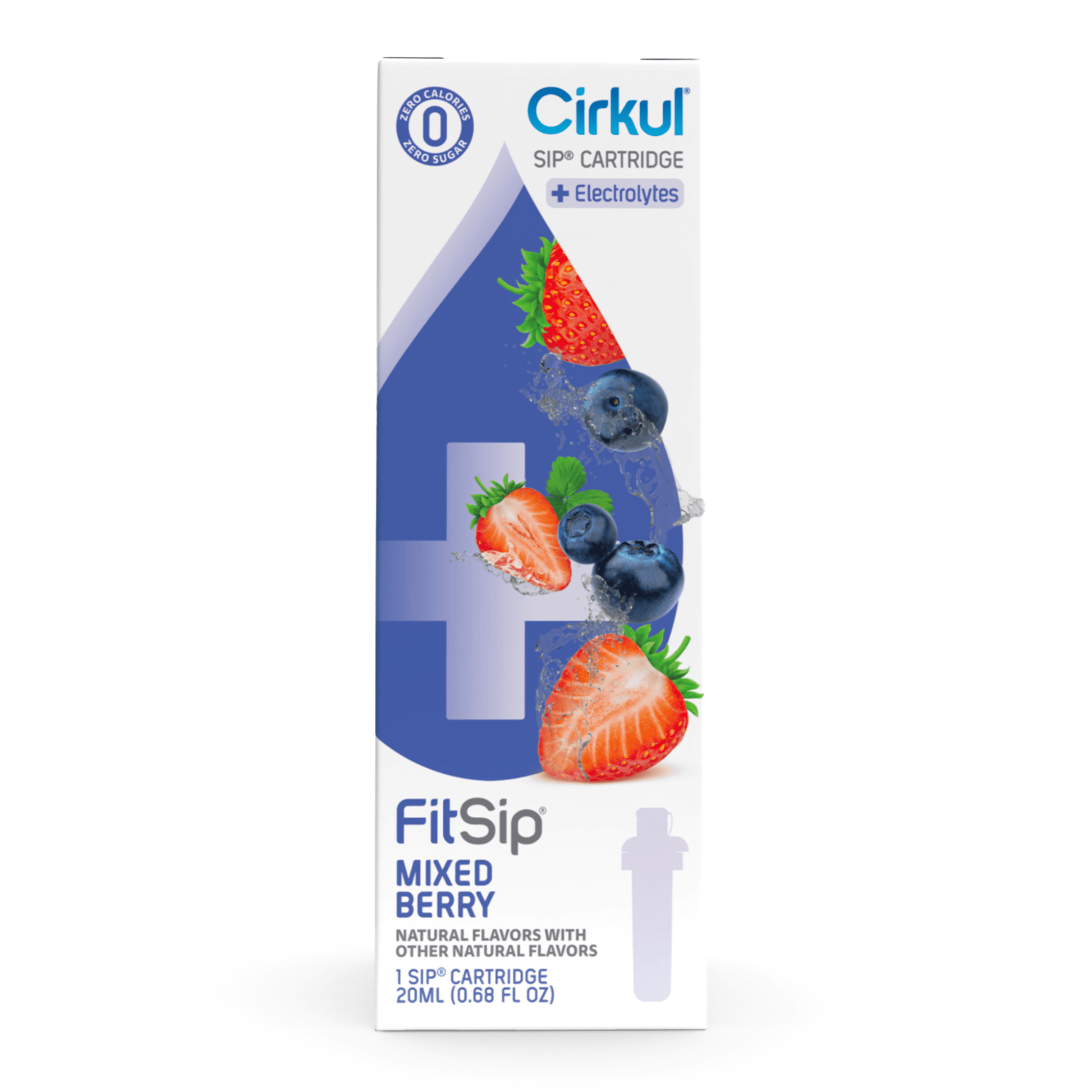 (2 Pack)  Fitsip Mixed Berry Flavor Cartridge, Drink Mix, 1-Pack