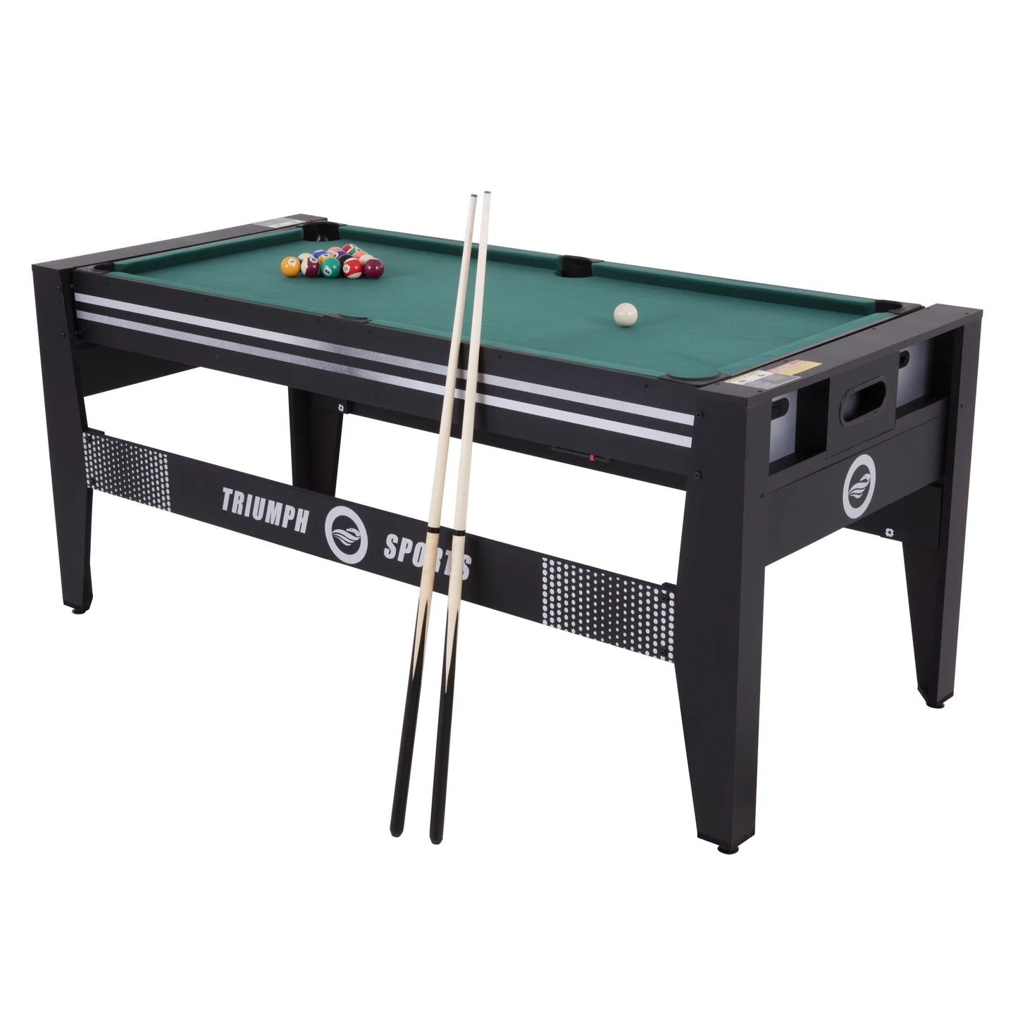 72" 4 in 1 Multi-Game Swivel Table with Air-Powered Hockey, Table Tennis, Billiards, and Launch Football