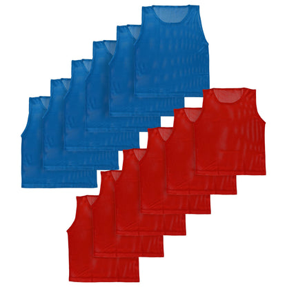 LITEMESH Pinnies Scrimmage Vests Team Practice Jersey for Teen & Adult (12 Je...