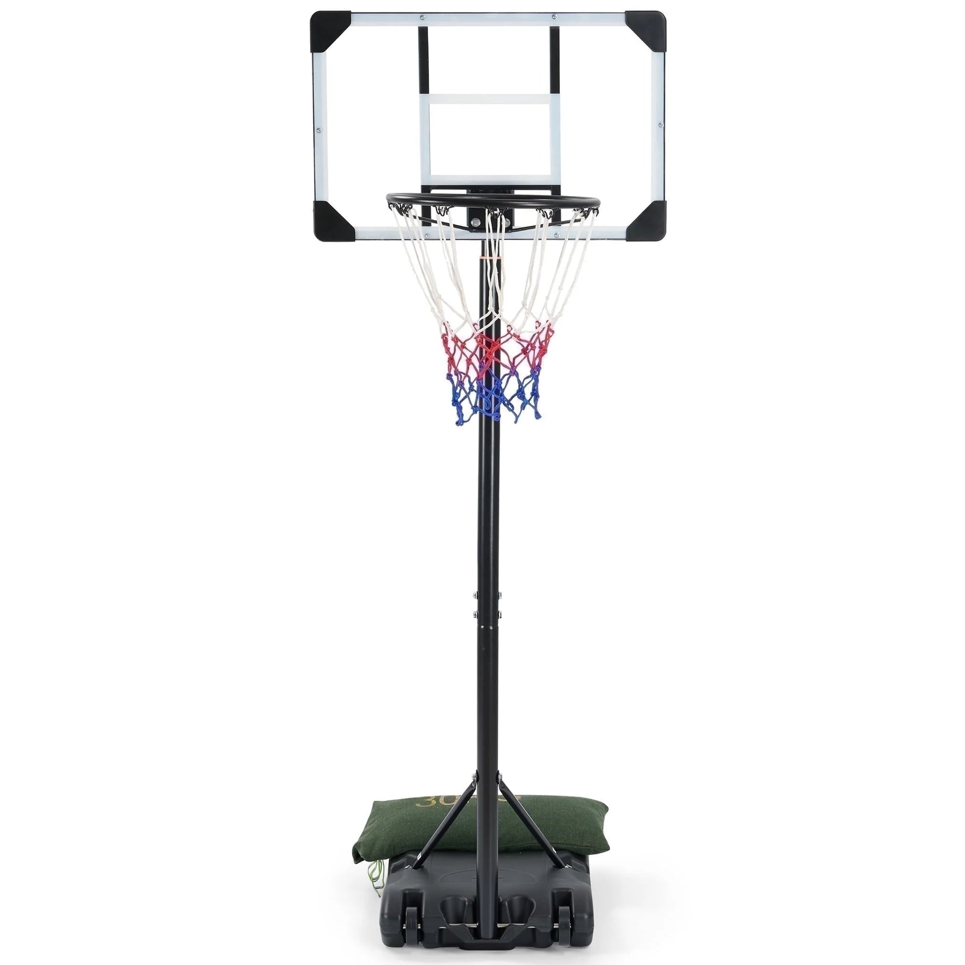 28In Basketball Hoop Basketball Goal System Height Adjustable 5.1Ft to 7Ft Court for All Age Ranges Indoor Outdoor Use