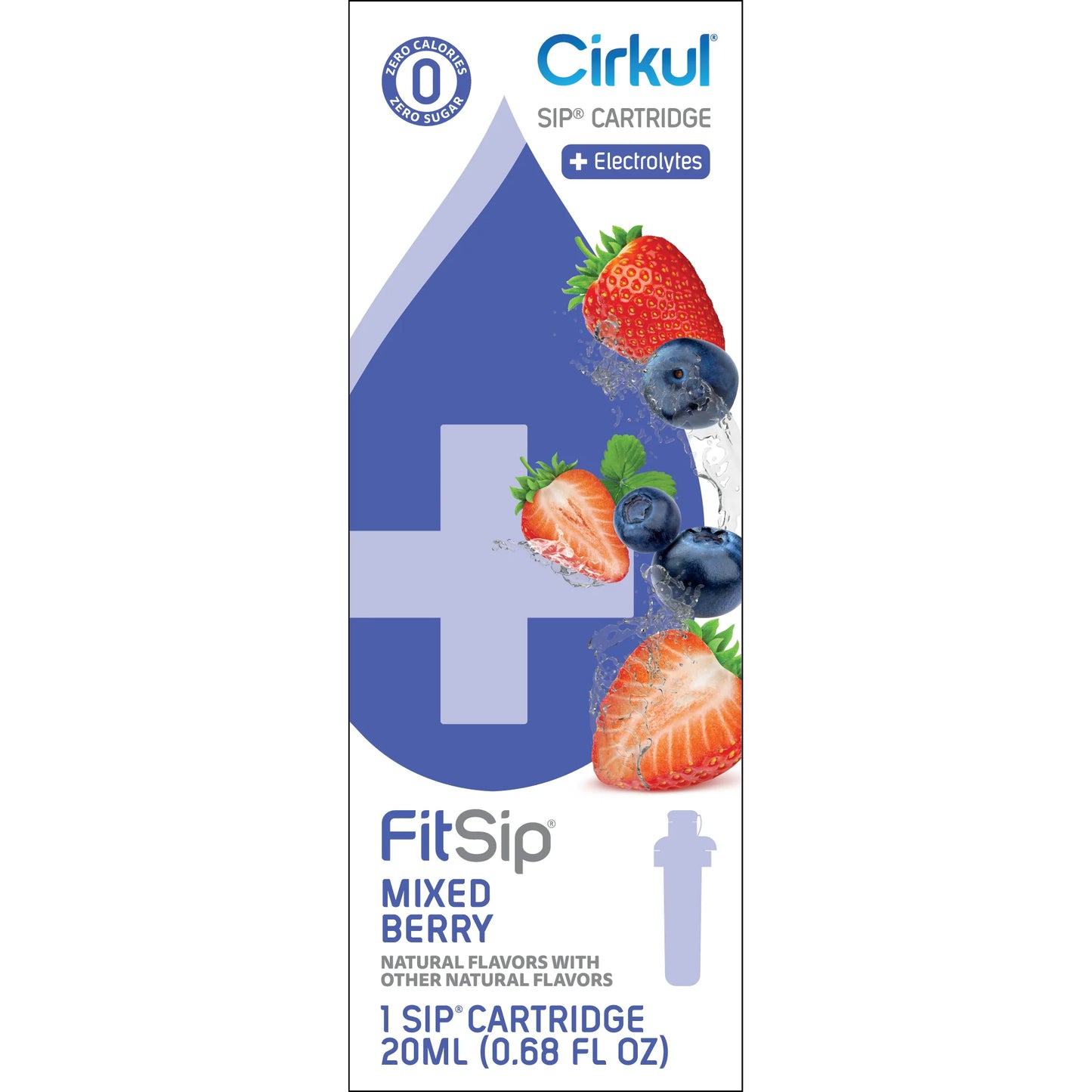 (2 Pack)  Fitsip Mixed Berry Flavor Cartridge, Drink Mix, 1-Pack