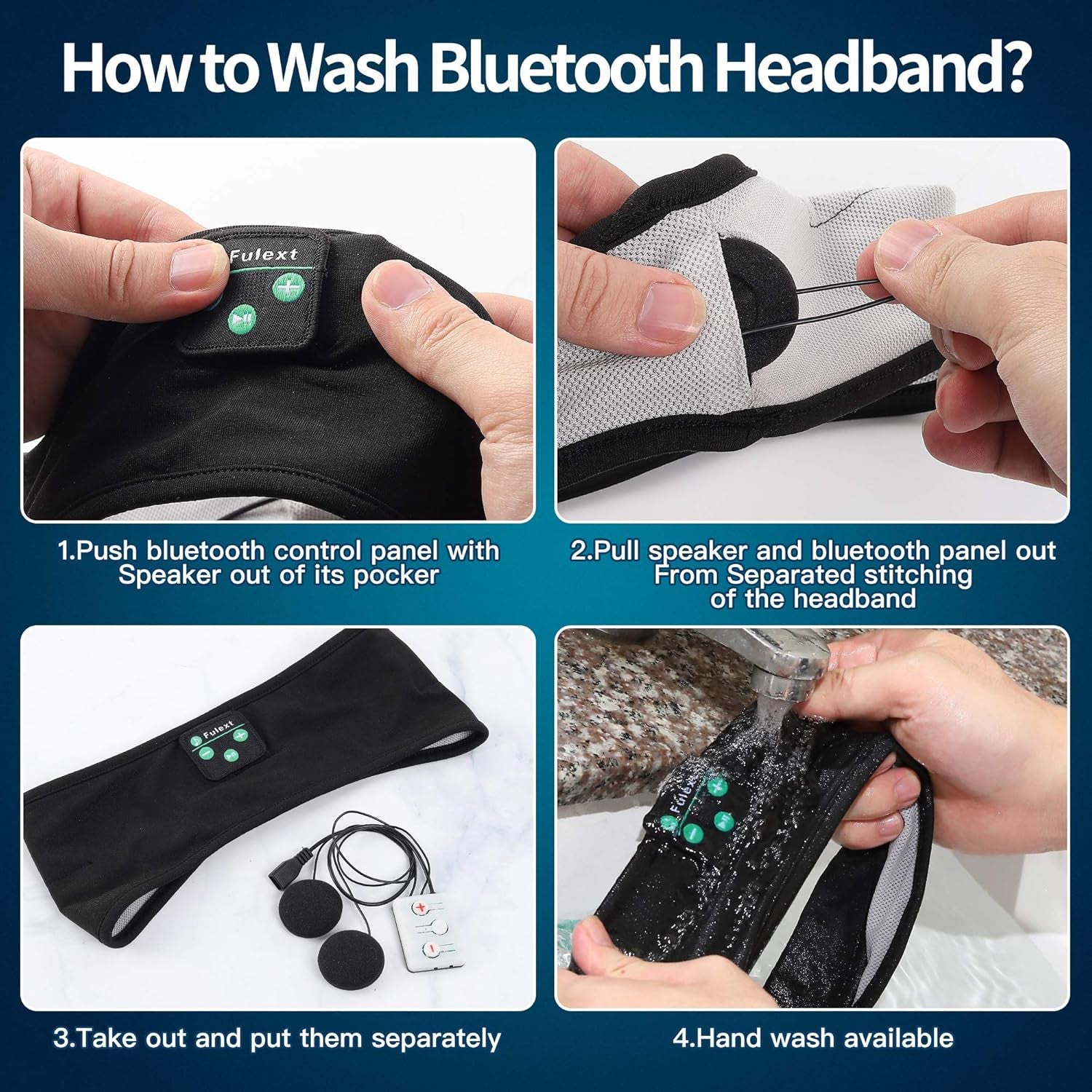 Sleep Headphones Bluetooth Headband, Sleeping Headphones Sports Headband, Long Time Play Sleeping Headsets with Built in Speakers Perfect for Workout Running Yoga