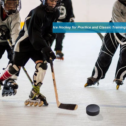 4 Pieces Standard Size Hockey Pucks Smooth Hockey Training Game Pucks Ice Hockey Supplies