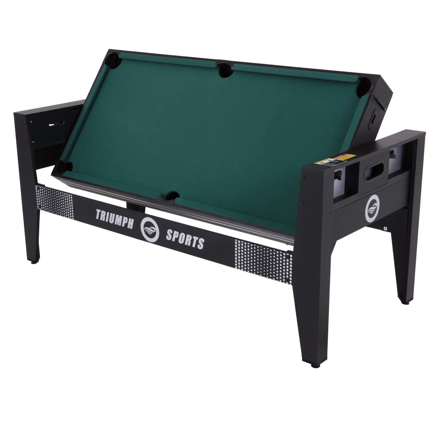 72" 4 in 1 Multi-Game Swivel Table with Air-Powered Hockey, Table Tennis, Billiards, and Launch Football