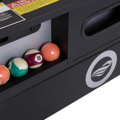 72" 4 in 1 Multi-Game Swivel Table with Air-Powered Hockey, Table Tennis, Billiards, and Launch Football