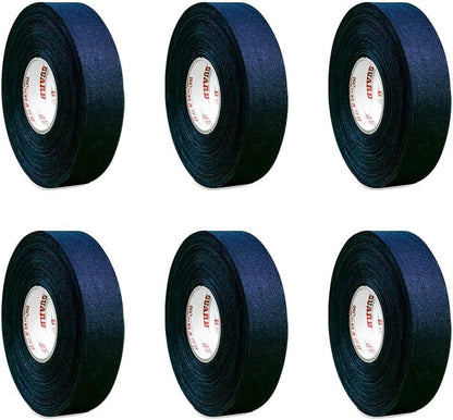 Cloth Hockey Tape, 1-Inch X 30-Yard, Black (6 Pack)