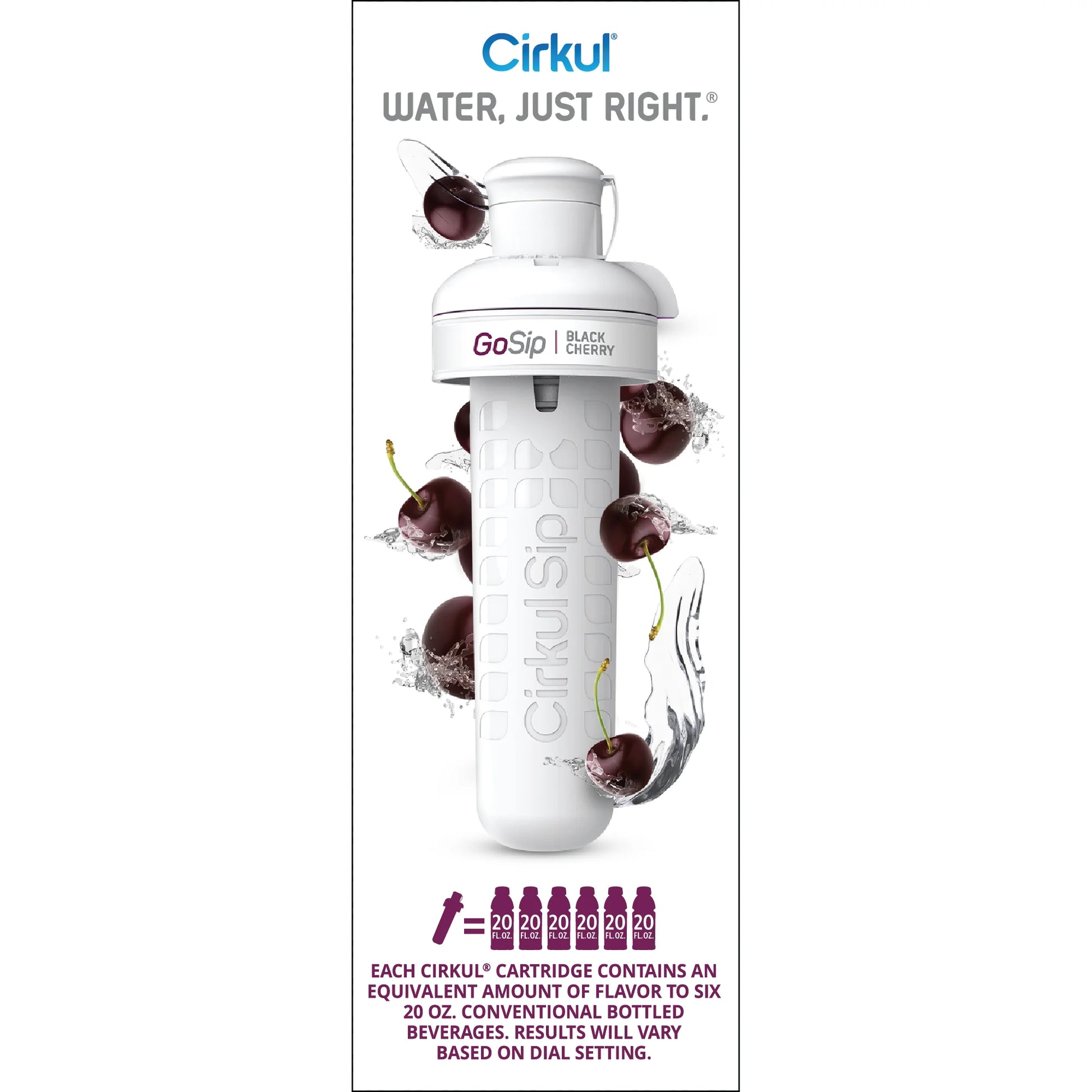 Gosip Black Cherry Flavor Cartridge, Drink Mix, 1-Pack