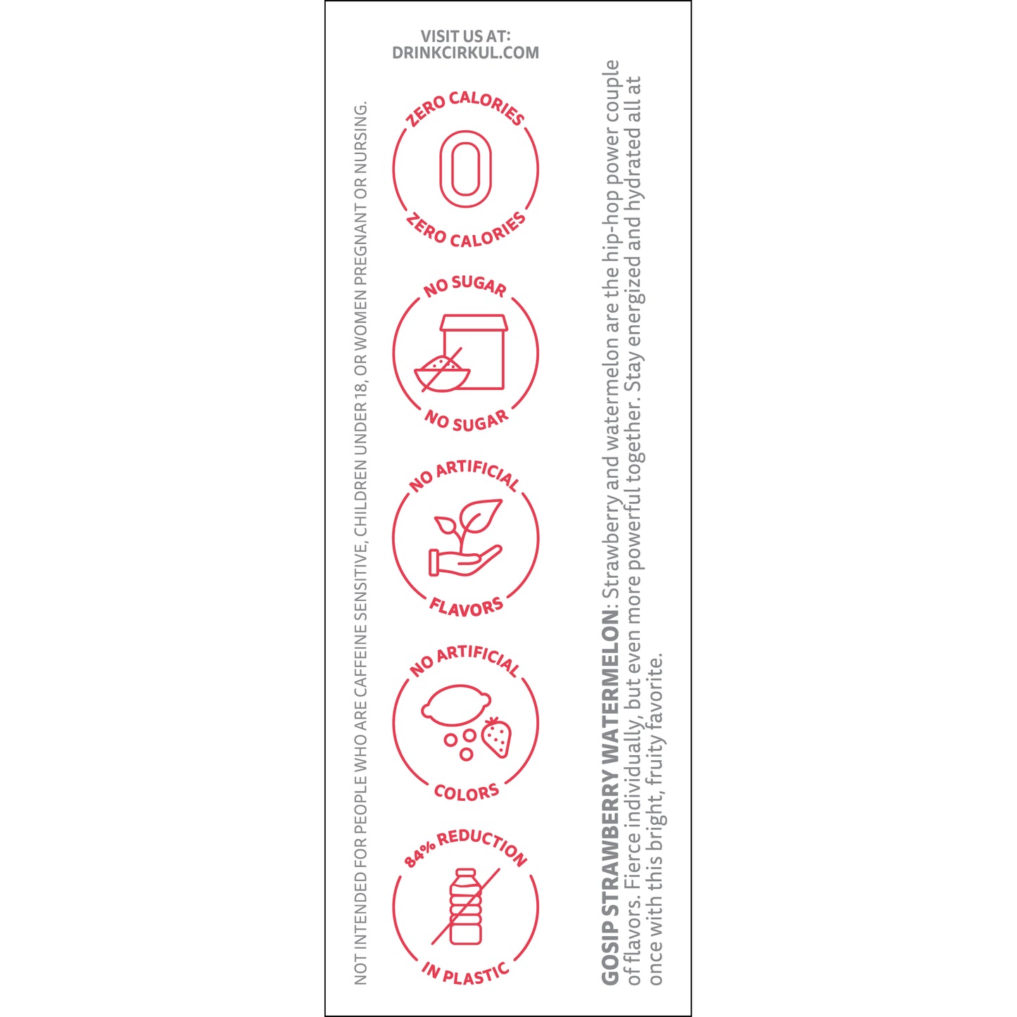 Gosip Strawberry Watermelon Flavor Cartridge, Drink Mix, 1-Pack