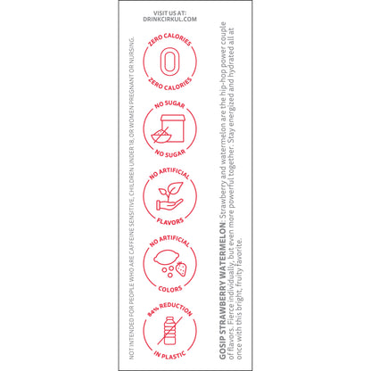 Gosip Strawberry Watermelon Flavor Cartridge, Drink Mix, 1-Pack