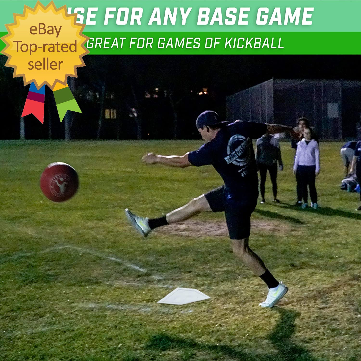 Baseball & Softball 5 Piece Base Set - Rubber Field Bases for Kids & Adults