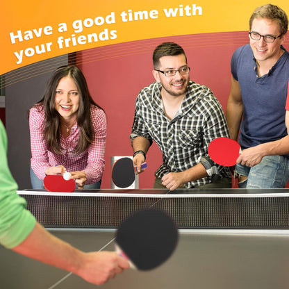 Pack Portable Table Tennis Combo 8 Paddles & 12 Balls with Carry Bag for Indoor Outdoor Sport