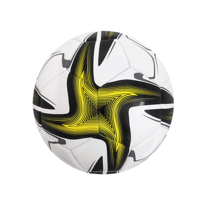 League Match Soccer Ball with Machine Stitched Panels Soft PVC Cover for Smooth Handling Football