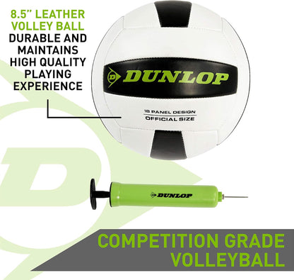 Multiple Size Adjustable Heights Outdoor Volleyball Net, Durable 3-Piece Steel Poles with Official Size Ball Included, Perfect for Beach and Backyard