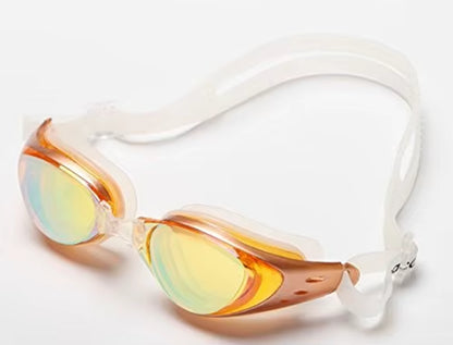 Electroplated Swimming Goggles anti Fog Adult Swimming Goggles Waterproof Silicone Swimming Goggles Set Adjustable