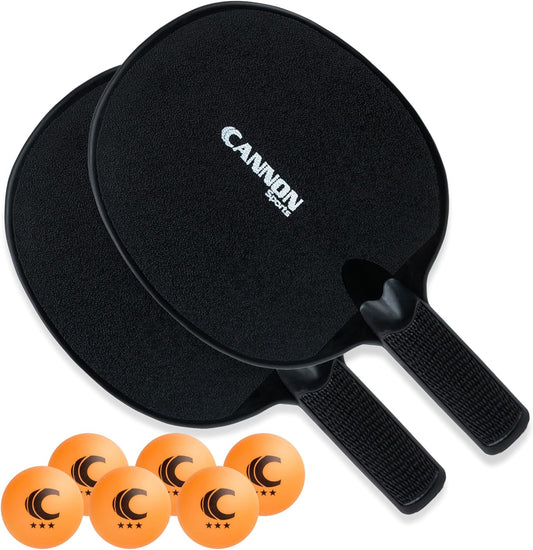 Unbreakable Table Tennis Paddle Set - 2 Rackets with 6 Pack of 3-Star Table Tennis Balls – Portable Set for 2 Players