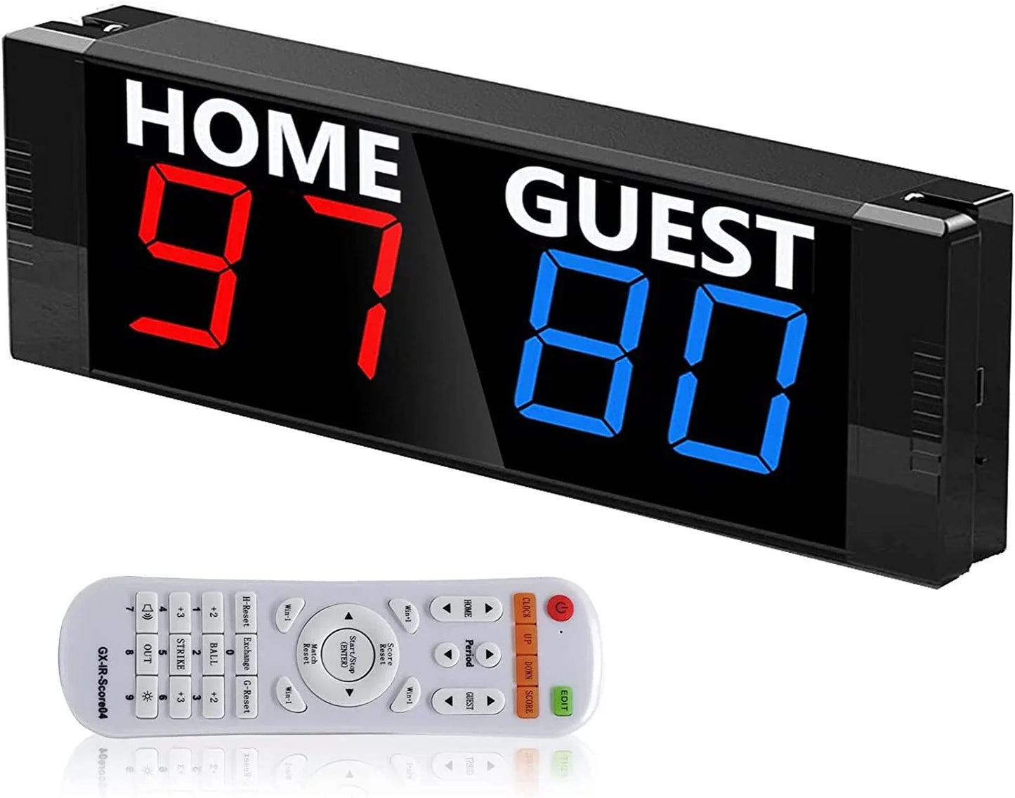 Btbsign Score Keeper Portable 1.5 " Led Digital Electronic Scoreboard Indoor Games Blue Red