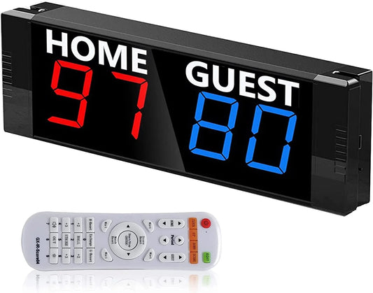 Btbsign Score Keeper Portable 1.5 " Led Digital Electronic Scoreboard Indoor Games Blue Red