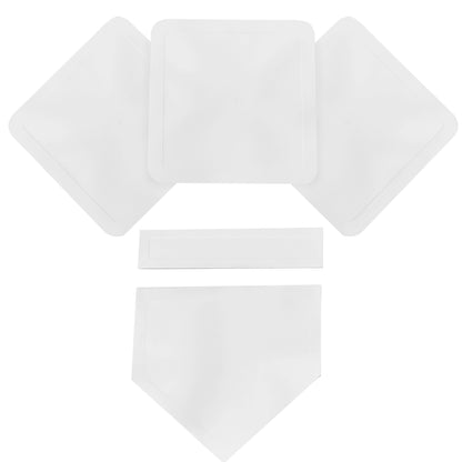 Throw down Baseball Base Set, White Rubber, 3 Lb