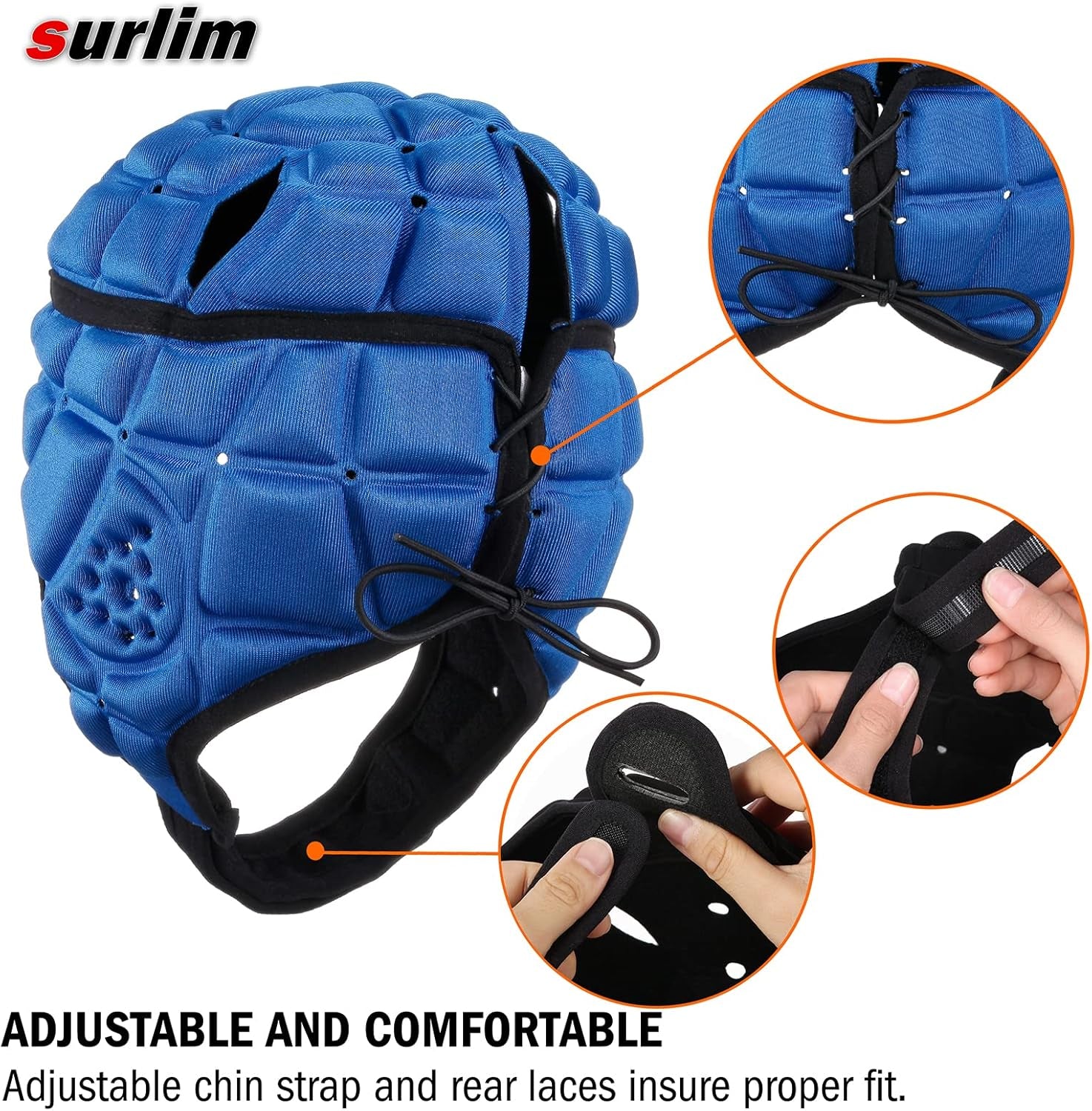 Rugby Helmet Soft Shell Helmets for Flag Football Scrum Cap Soft Helmet for Kids Youth