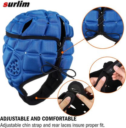 Rugby Helmet Soft Shell Helmets for Flag Football Scrum Cap Soft Helmet for Kids Youth