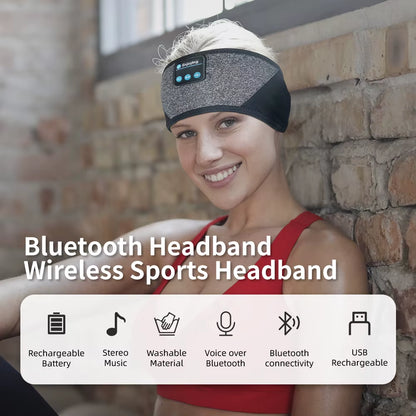 Bluetooth Headband Sleep Headphones – Bluetooth Headband with Wireless for Sports & Sleep | Ultra-Soft Headband