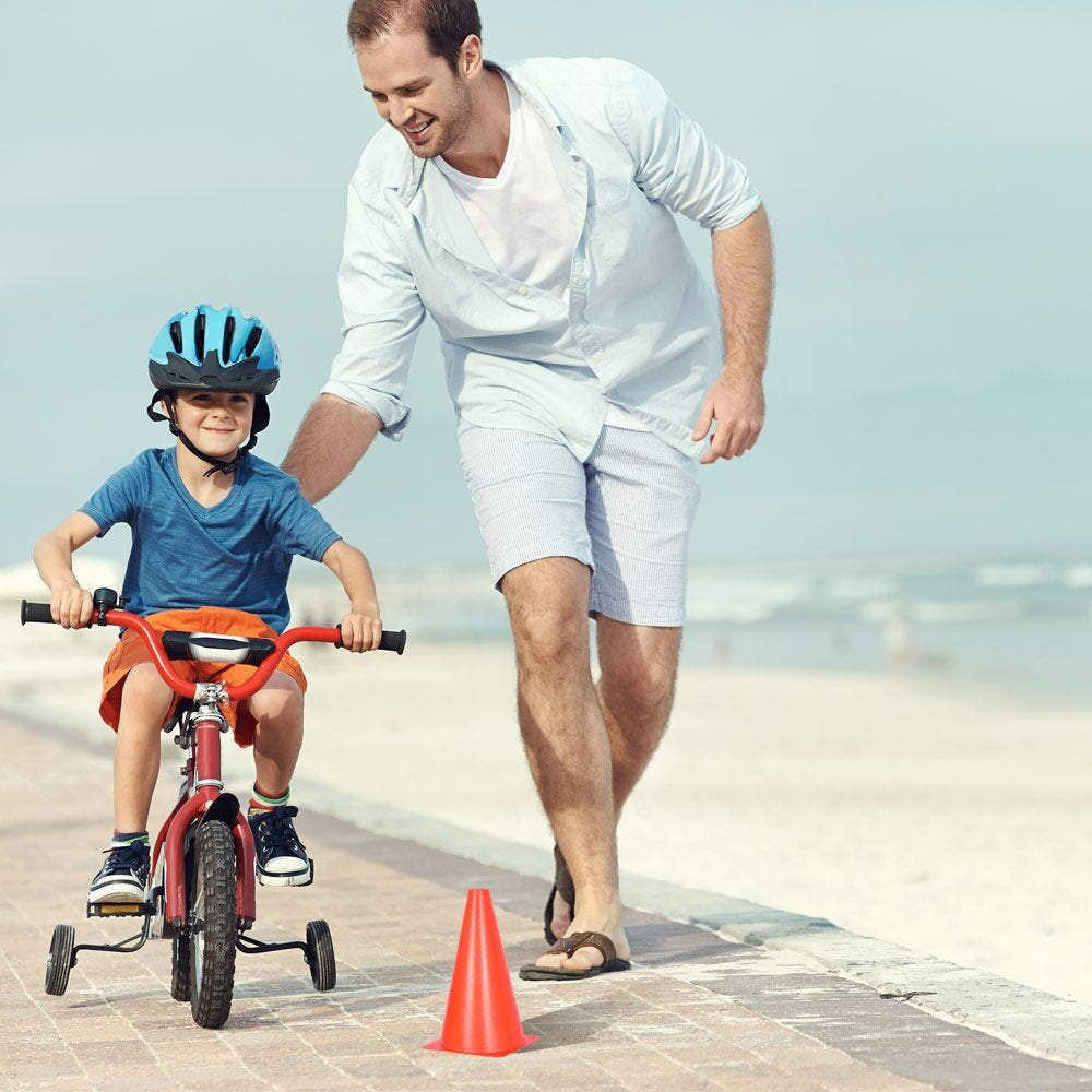 9 Inch Orange Traffic Cones, Plastic Sports Cones, Soccer Training Cones for Outdoor Activity & Festive Events (Sets of 10/15/ 20)