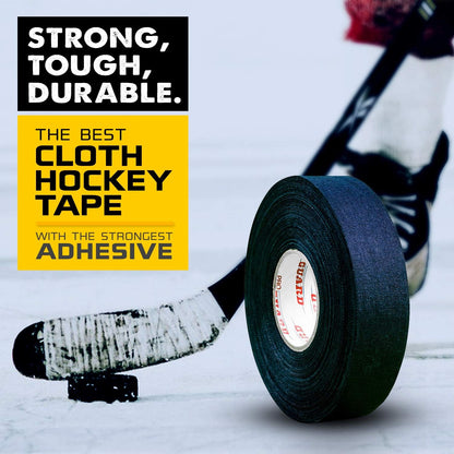 Cloth Hockey Tape, 1-Inch X 30-Yard, Black (6 Pack)