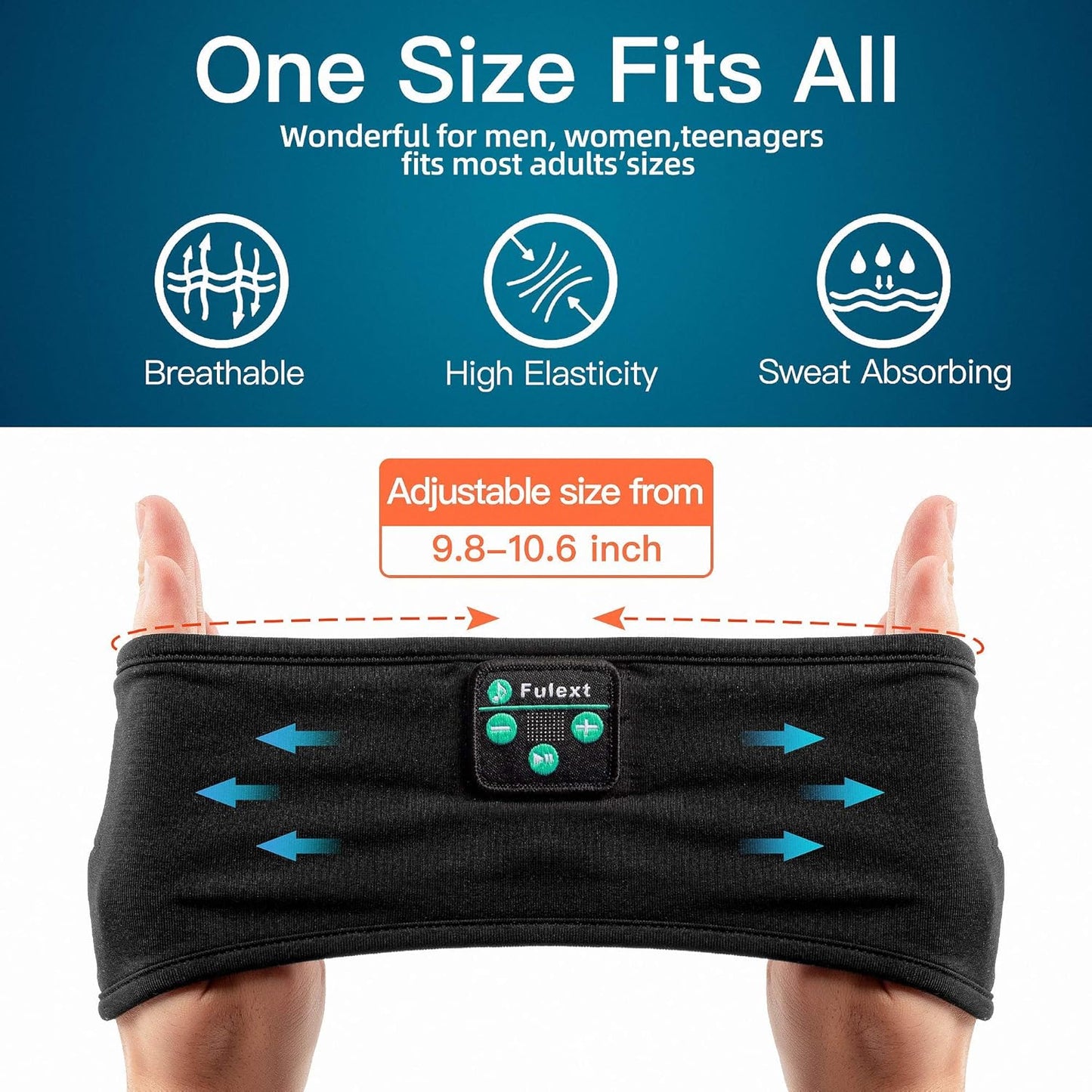 Sleep Headphones Bluetooth Headband, Sleeping Headphones Sports Headband, Long Time Play Sleeping Headsets with Built in Speakers Perfect for Workout Running Yoga