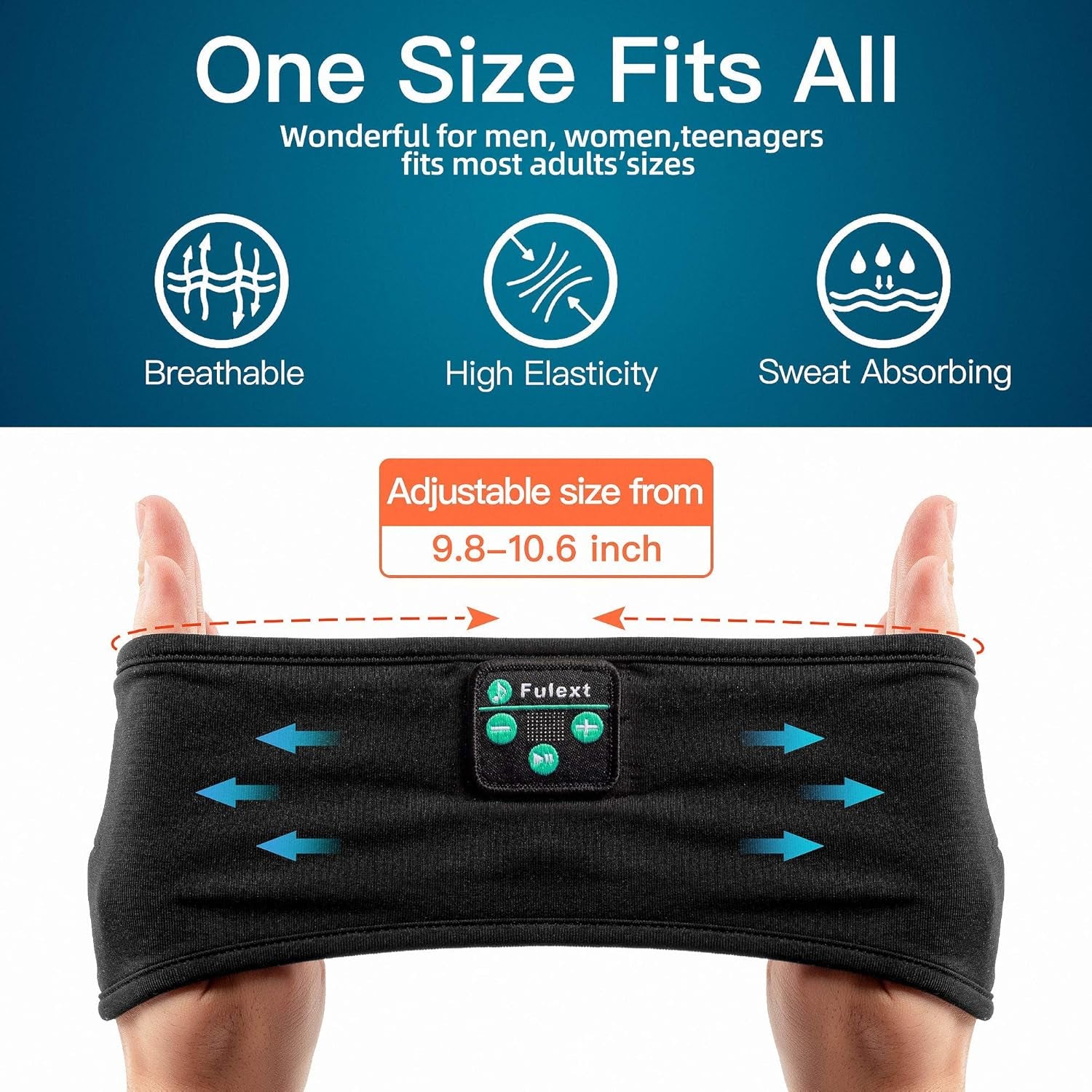 Sleep Headphones Bluetooth Headband, Sleeping Headphones Sports Headband, Long Time Play Sleeping Headsets with Built in Speakers Perfect for Workout Running Yoga