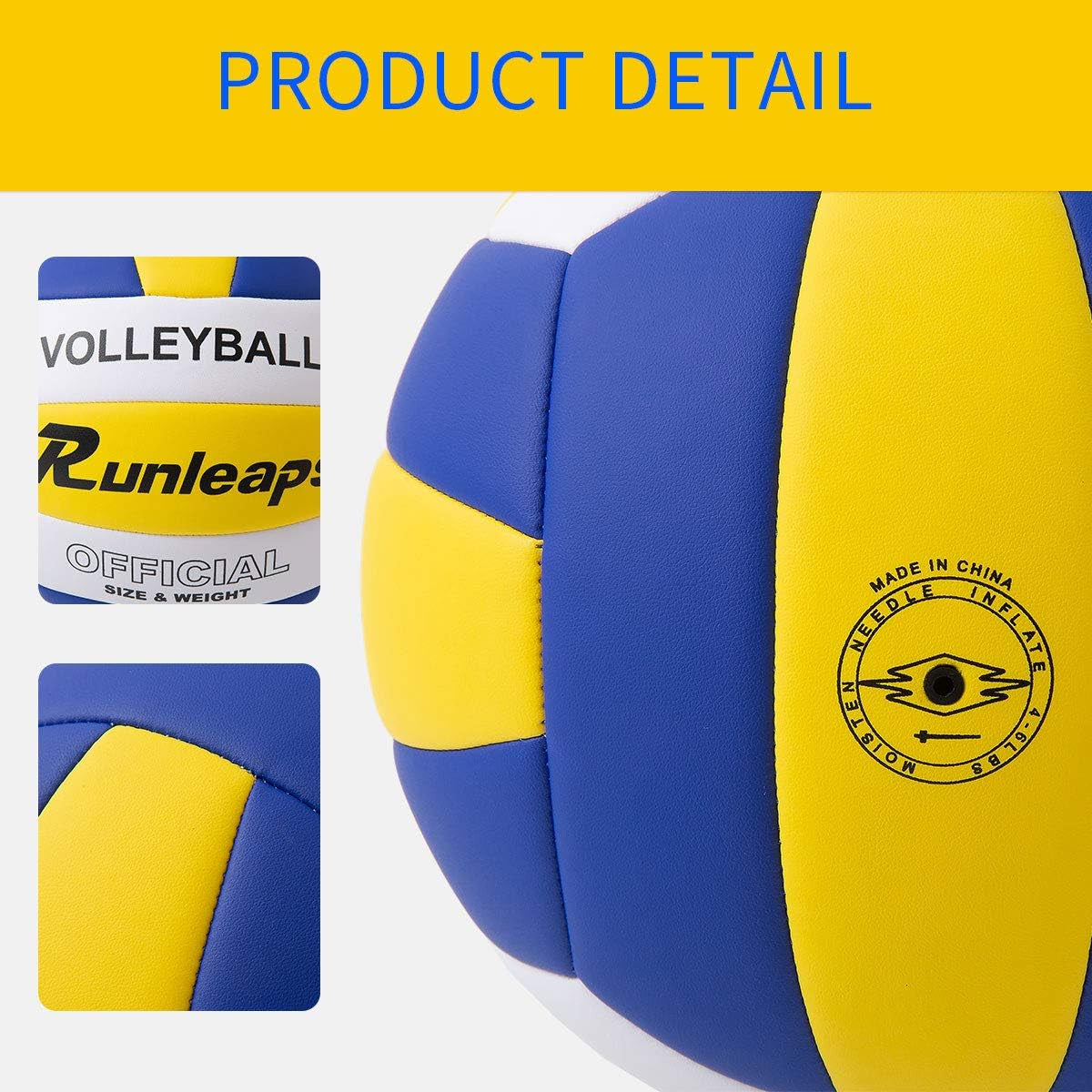 Volleyball, Waterproof Indoor Outdoor Volleyball for Beach Game Gym Training (Official Size 5)