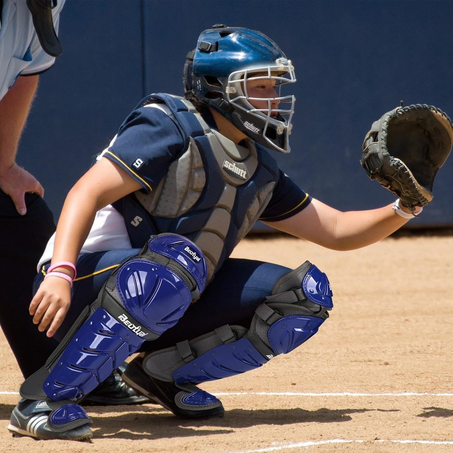 Baseball Catcher Leg Guards Youth Adult Polypropylene Shin Safety Equipment