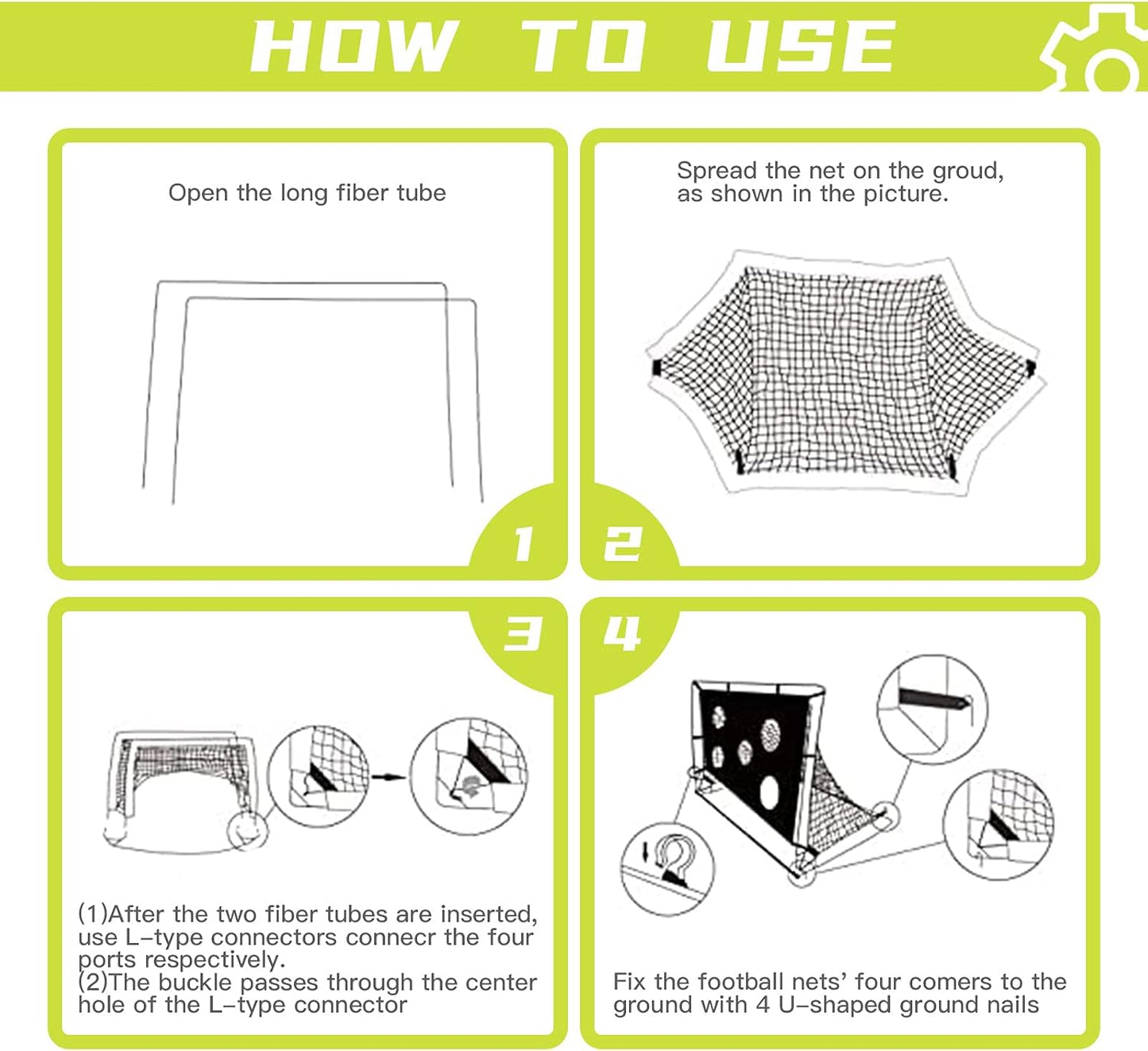 Portable Soccer Goal, Training Soccer Net for Backyard, Garden, Indoor, Outdoor, Training, Practice Goals (6'3"X 3'7")