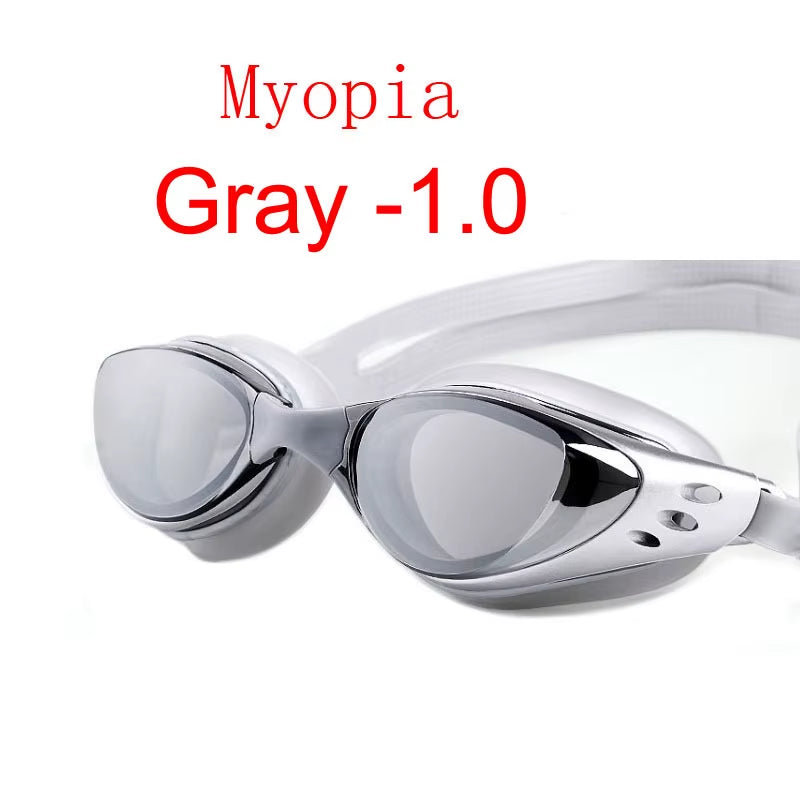 Adult Myopia Swimming Goggles Professional Pool Glasses Anti-Fog Large Field of Vision Kids Optical Waterproof Eyewear Diopter