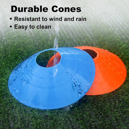 60PCS Soccer Cones with Strap Carry Bag Agility Disc Cones Soccer Training Cones, Field Marker Sport Training Cones for Challenge Football Basketball Skating Kids Games Outdoor Indoor