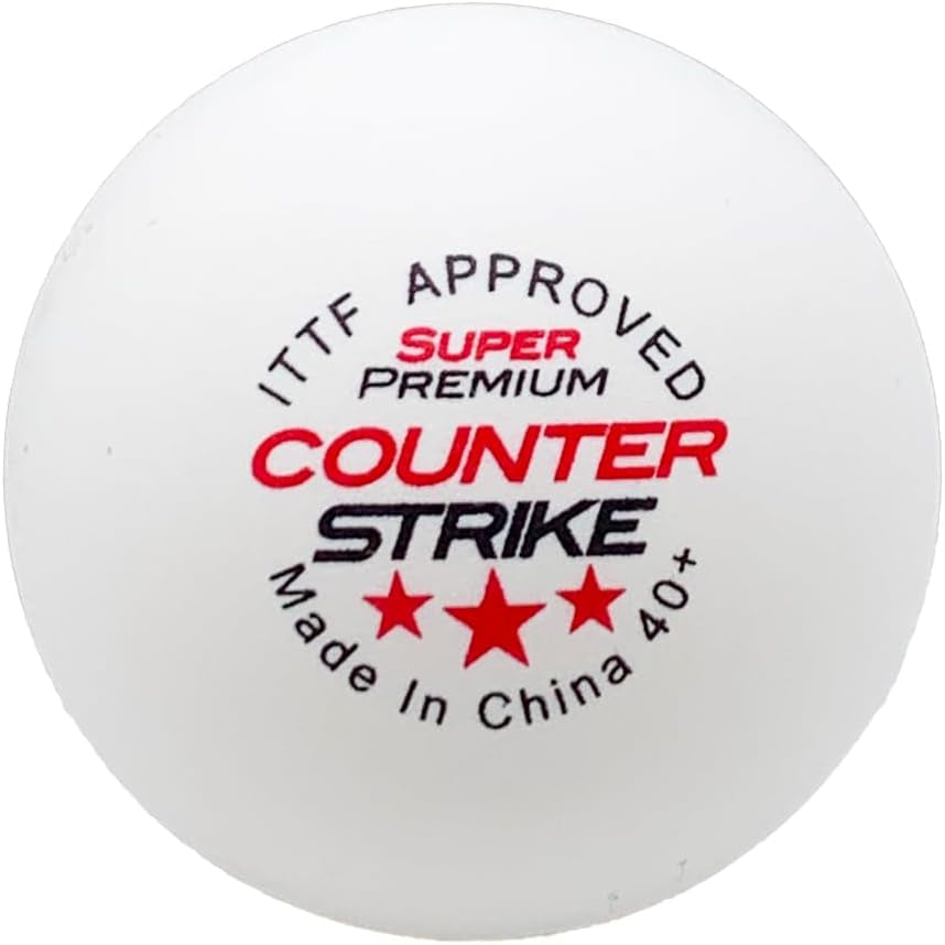 Counterstrike Super Premium 40+ Table Tennis Balls | ITTF Approved Table Tennis Balls | Ping Pong Balls | 3 Star Ping Pong Balls | Professional Table Tennis Balls